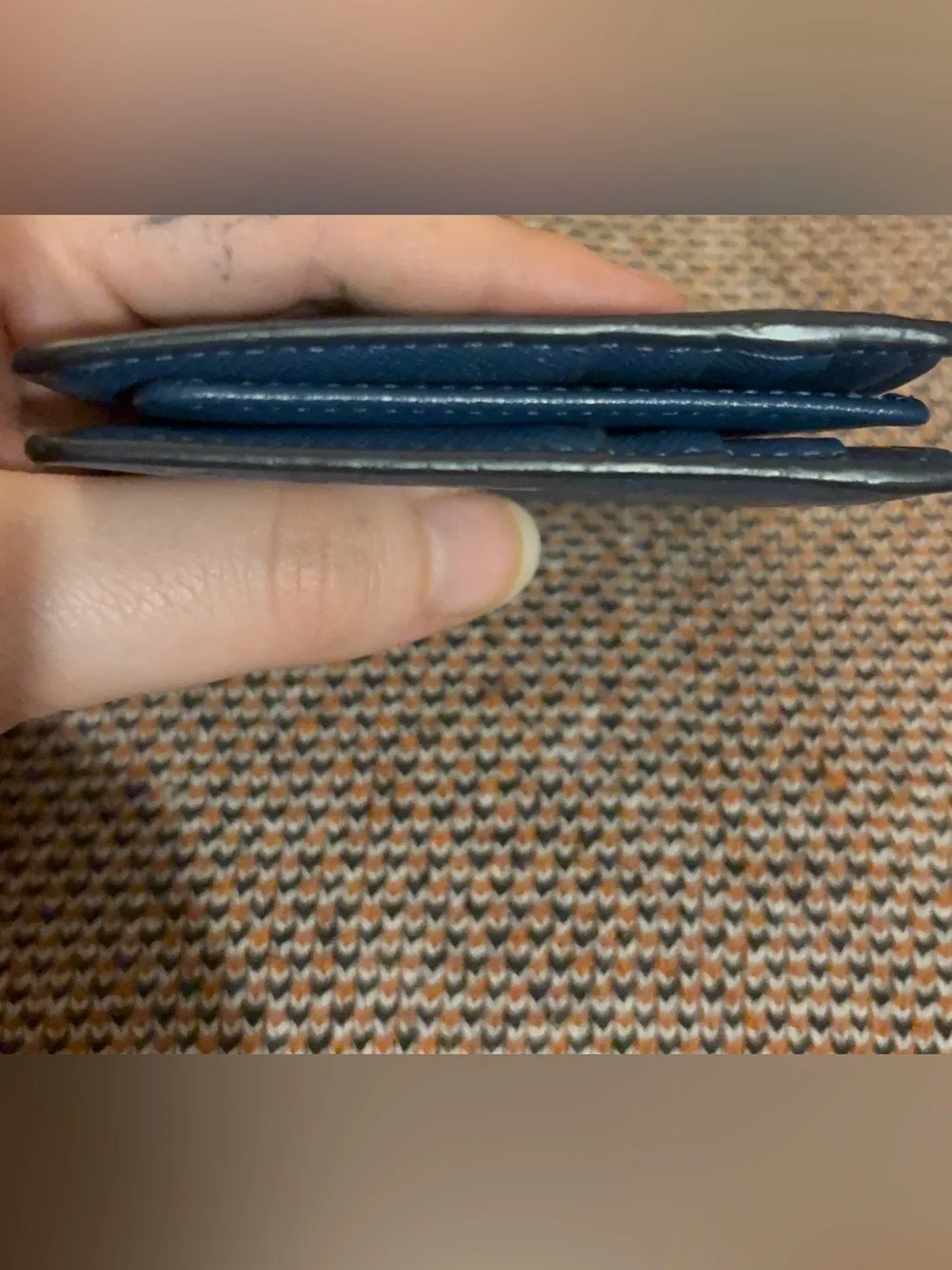 MCM Monogram Embossed Leather Trifold Wallet